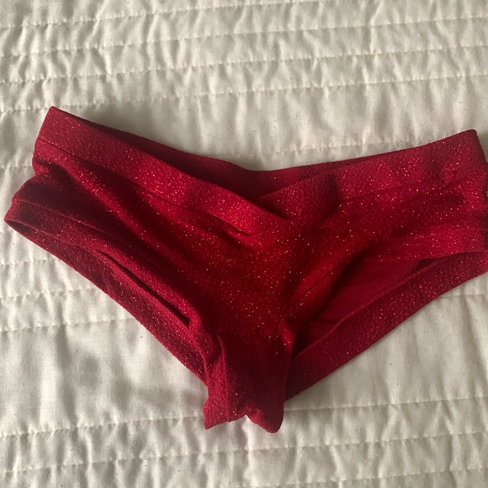 Lunalae red sparkle pole fit bottom like new